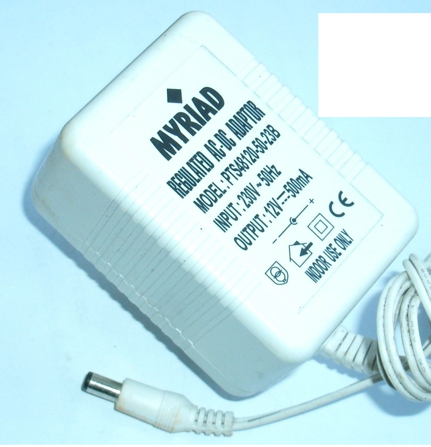 *Brand NEW* 12V 500mA MYRIAD PTS48120-50-23B AC/DC ADAPTER POWER SUPPLY - Click Image to Close